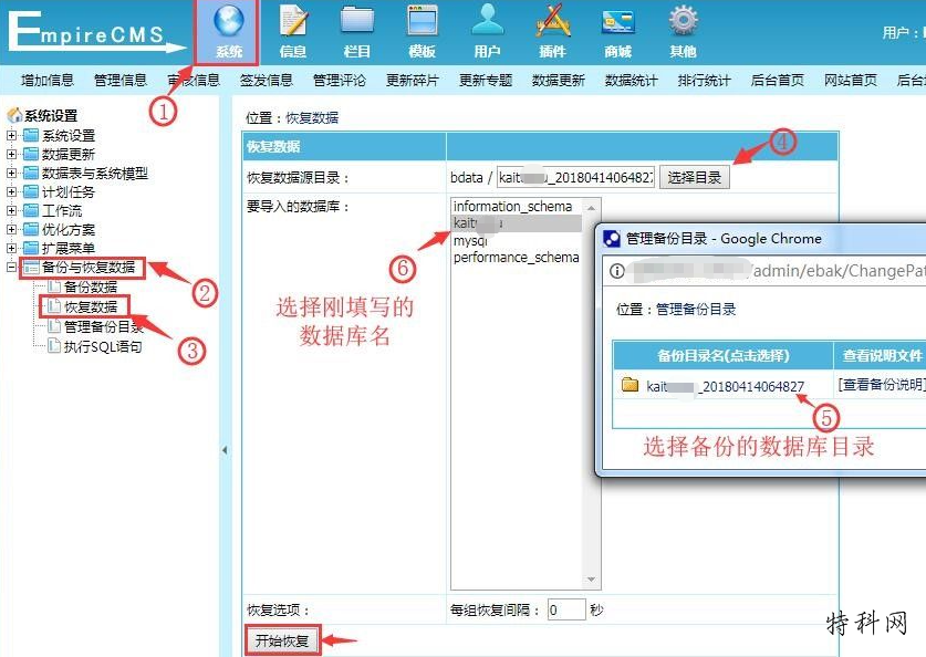 帝国CMS网站恢复教程 第4张